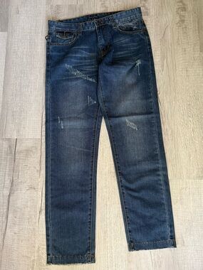 Authentic! Dolce & Gabbana Dark Blue Slim Straight Jeans size 34